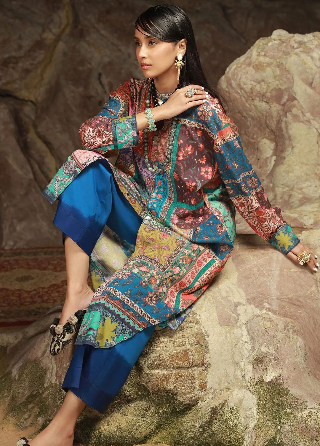 Mahay by Sana Safinaz Printed Lawn Suits Unstitched 2 Piece SS24MH 14B - Spring Summer Collection