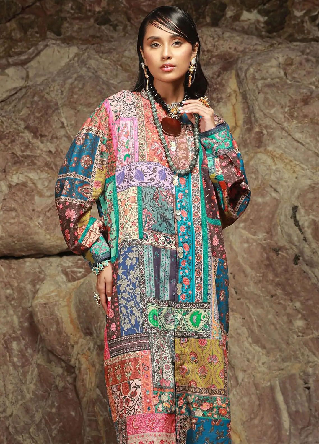 Mahay by Sana Safinaz Printed Lawn Suits Unstitched 2 Piece SS24MH 14B - Spring Summer Collection