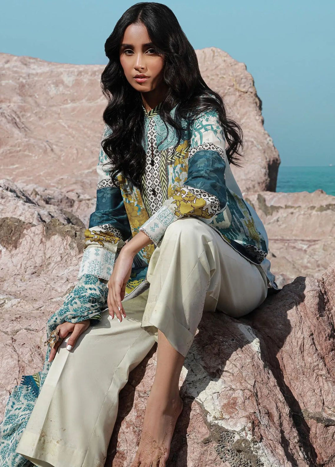 Mahay by Sana Safinaz Printed Lawn Suits Unstitched 2 Piece SS24MH 15A - Spring Summer Collection