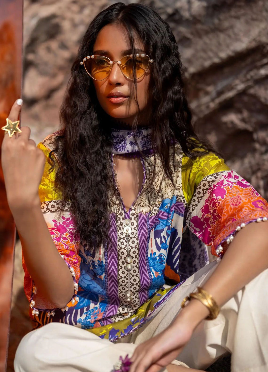 Mahay by Sana Safinaz Printed Lawn Suits Unstitched 2 Piece SS24MH 15B - Spring Summer Collection