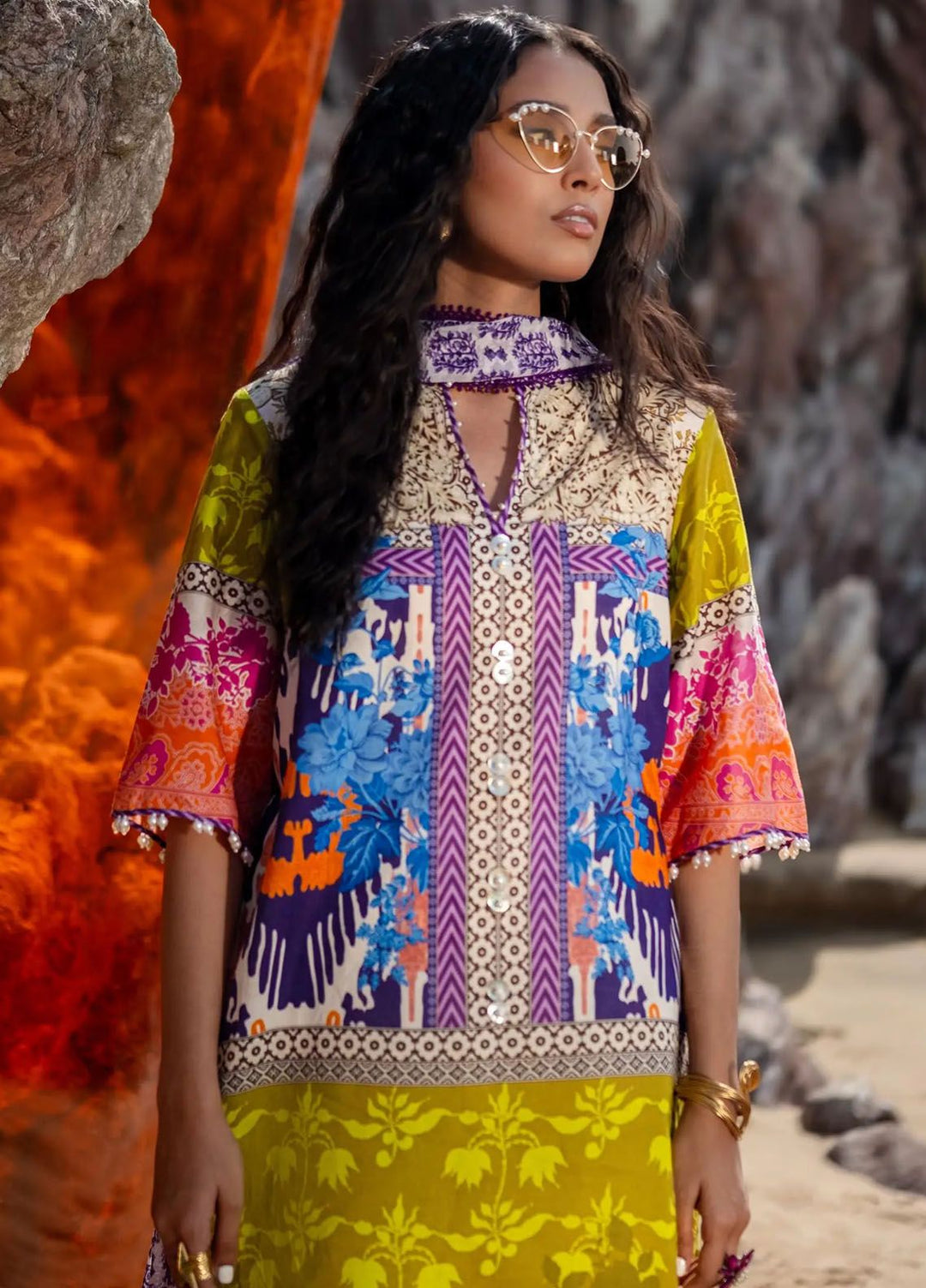 Mahay by Sana Safinaz Printed Lawn Suits Unstitched 2 Piece SS24MH 15B - Spring Summer Collection