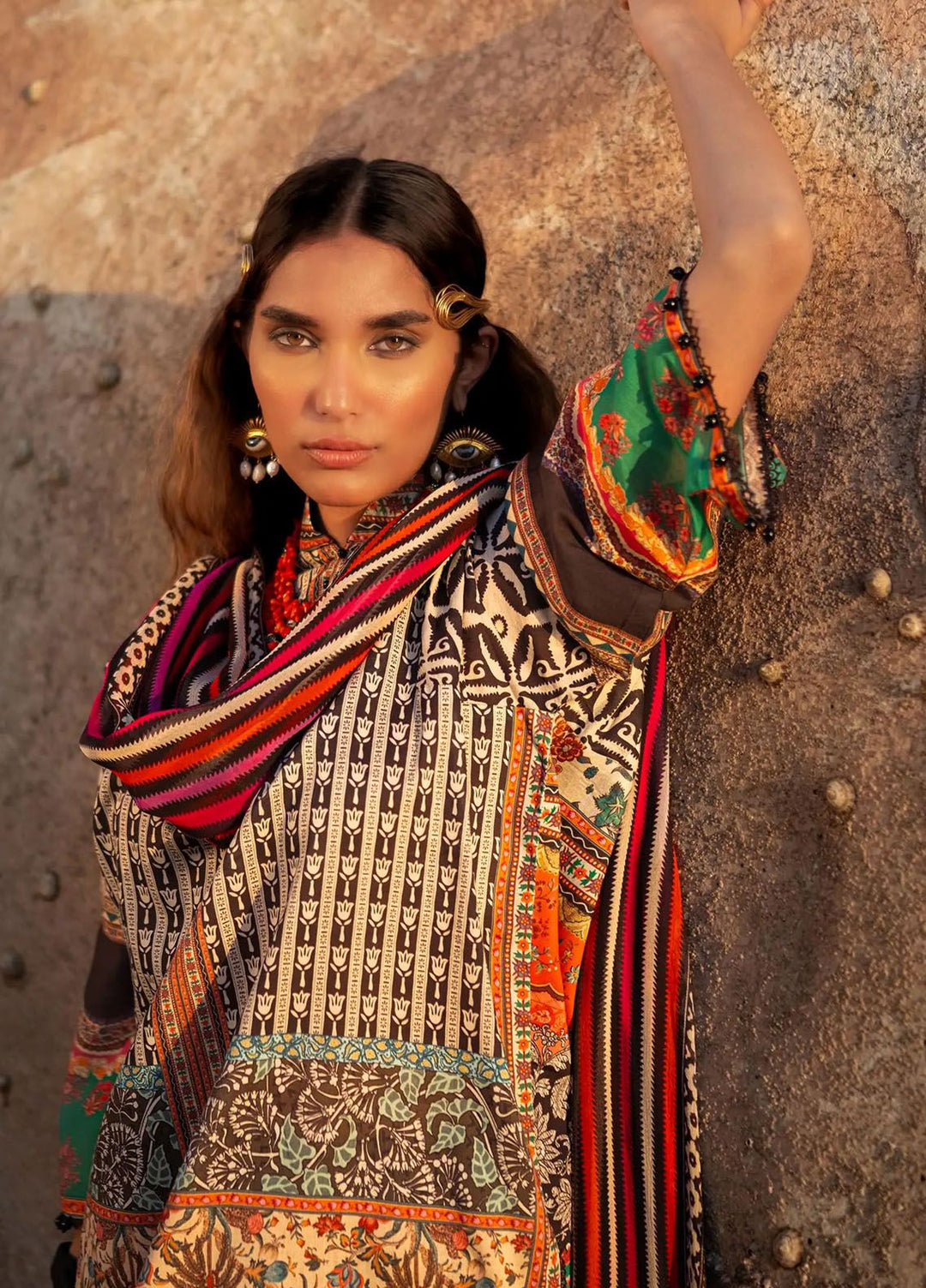 Mahay by Sana Safinaz Printed Lawn Suits Unstitched 2 Piece SS24MH 24A - Spring Summer Collection