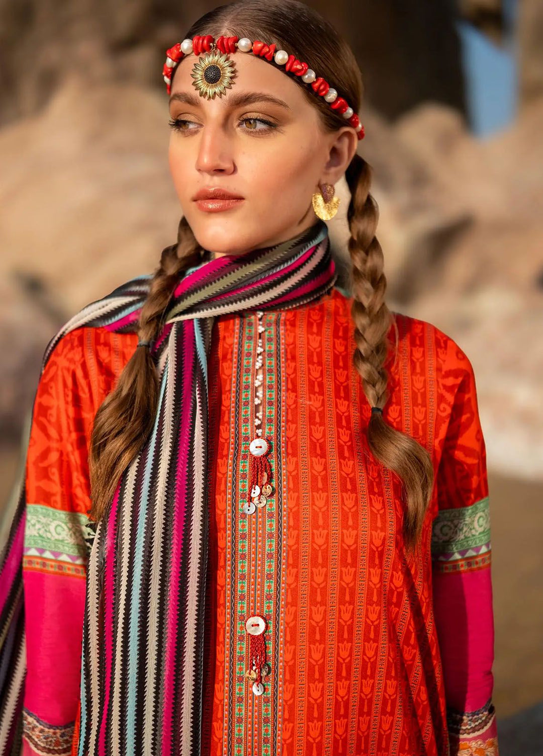 Mahay by Sana Safinaz Printed Lawn Suits Unstitched 2 Piece SS24MH 24B - Spring Summer Collection