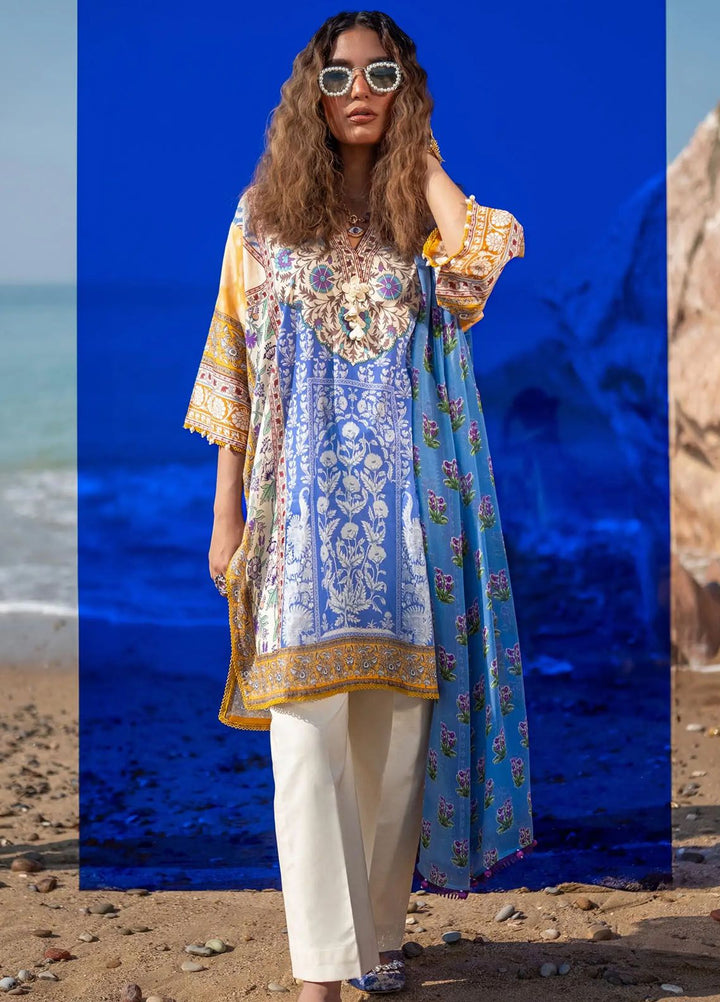 Mahay by Sana Safinaz Printed Lawn Suits Unstitched 2 Piece SS24MH 3A - Spring Summer Collection