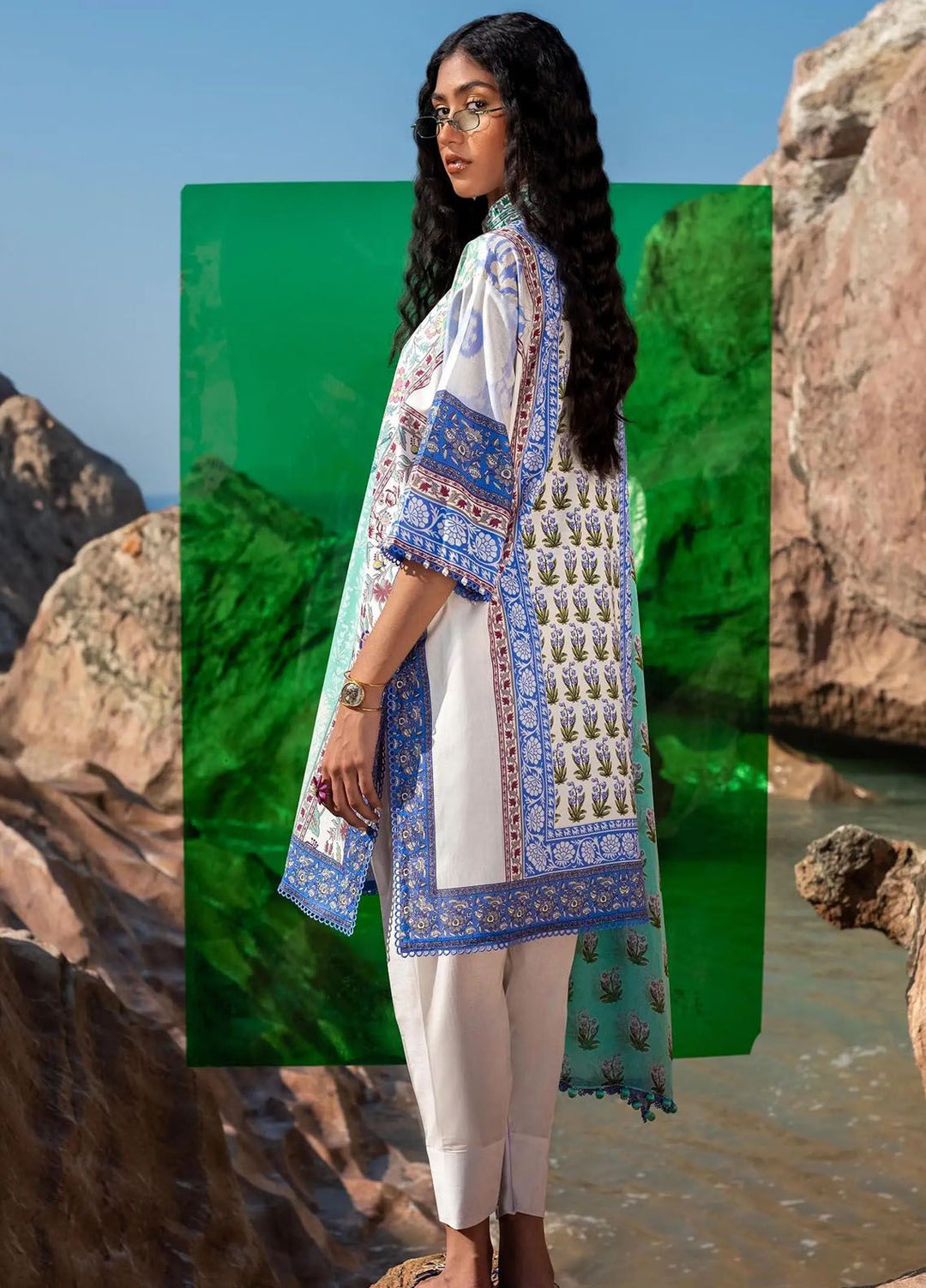 Mahay by Sana Safinaz Printed Lawn Suits Unstitched 2 Piece SS24MH 3B - Spring Summer Collection