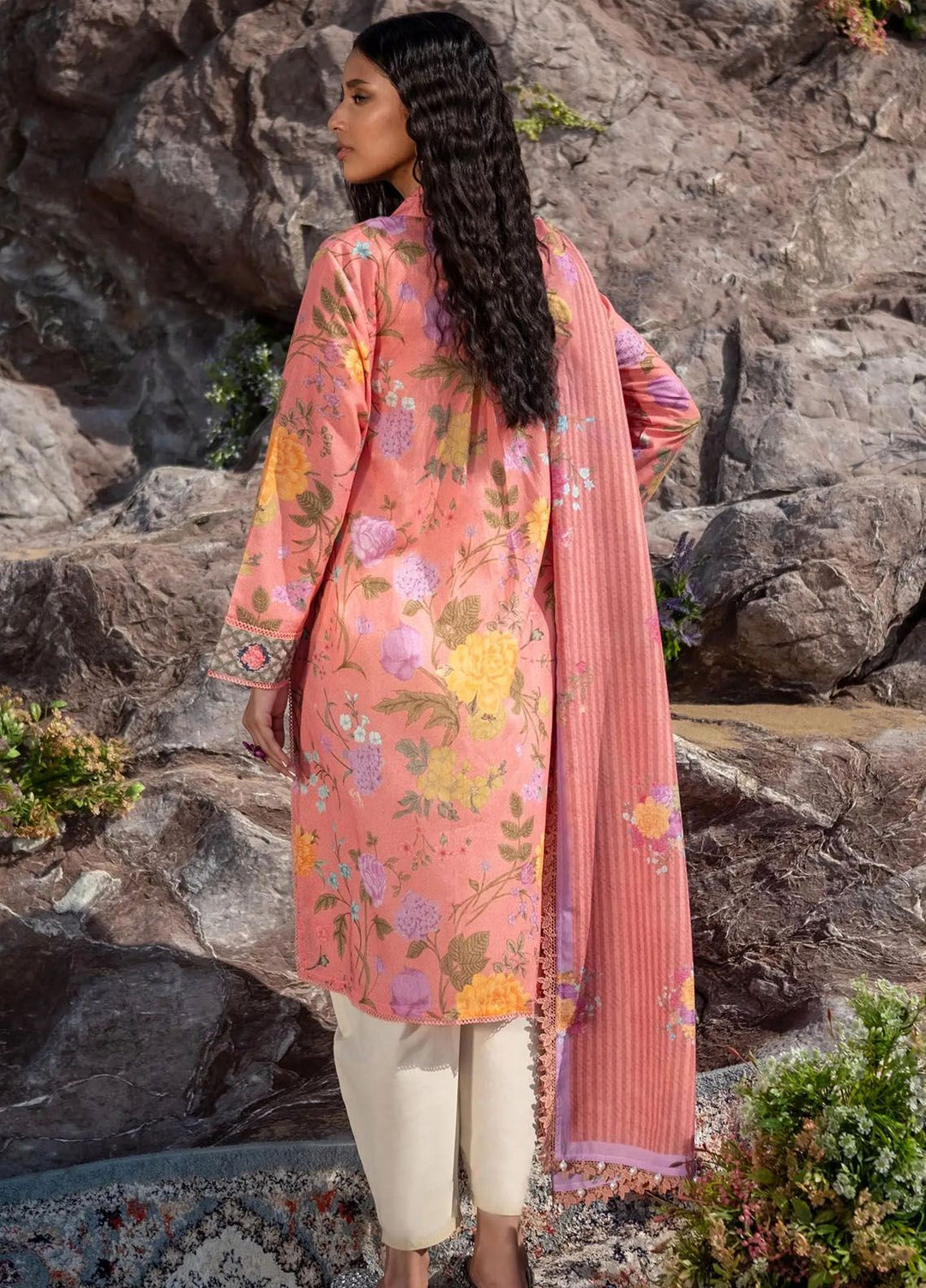 Mahay by Sana Safinaz Printed Lawn Suits Unstitched 2 Piece SS24MH 7A - Spring Summer Collection