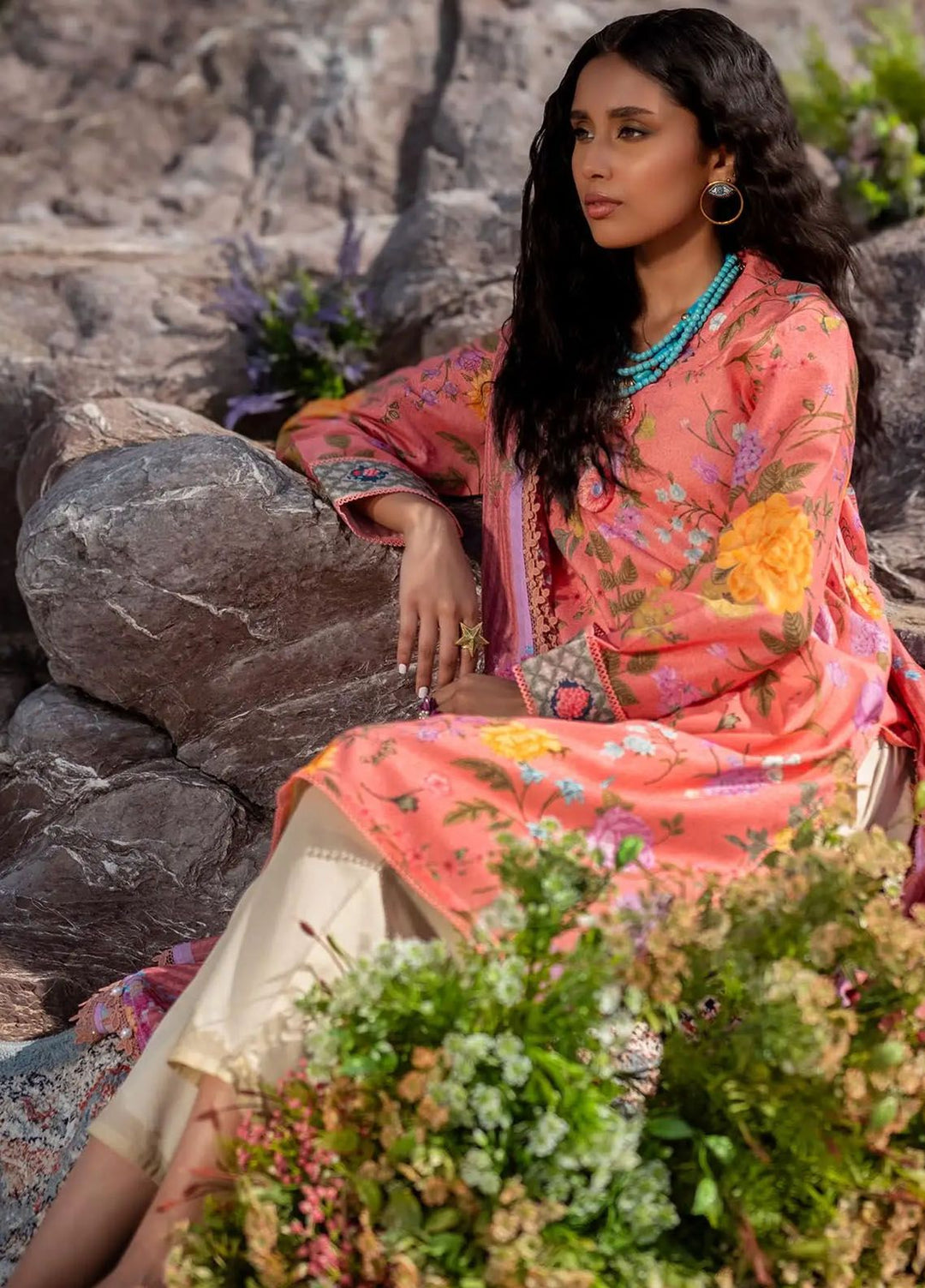 Mahay by Sana Safinaz Printed Lawn Suits Unstitched 2 Piece SS24MH 7A - Spring Summer Collection