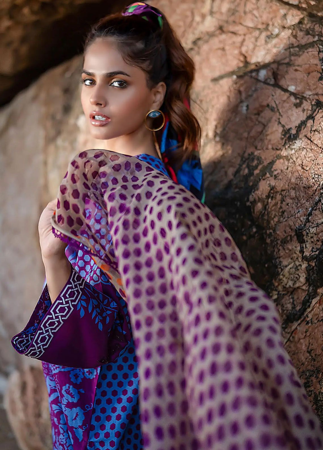 Mahay by Sana Safinaz Printed Lawn Suits Unstitched 3 Piece SS24MH 10B - Spring Summer Collection