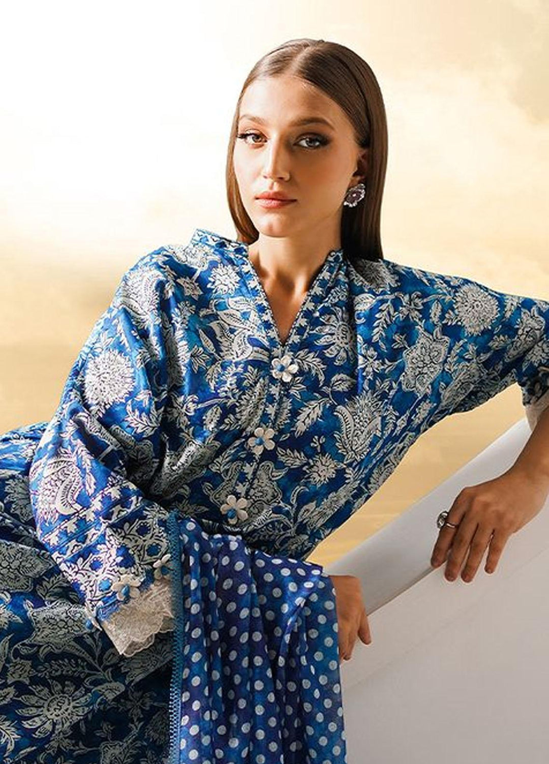 MAHAY by Sana Safinaz Embroidered Lawn Suits Unstitched 2 Piece SS23MH D-11B - Summer Collection