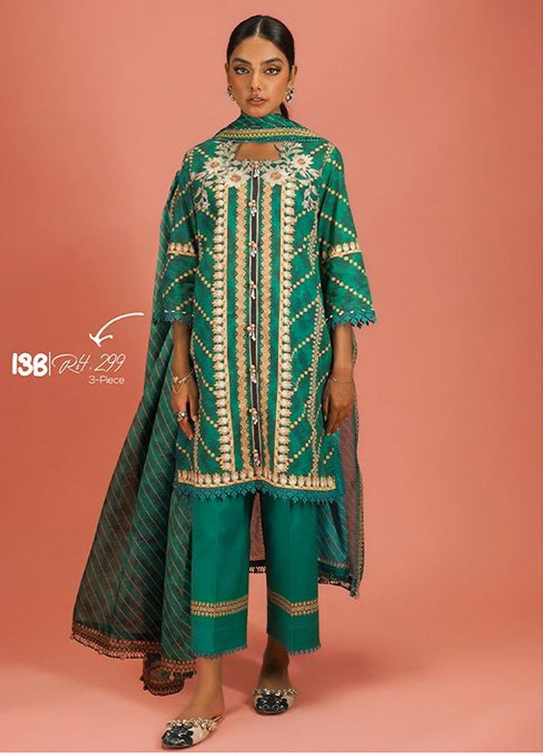MAHAY by Sana Safinaz Embroidered Lawn Suits Unstitched 3 Piece SS23MH D-13B - Summer Collection