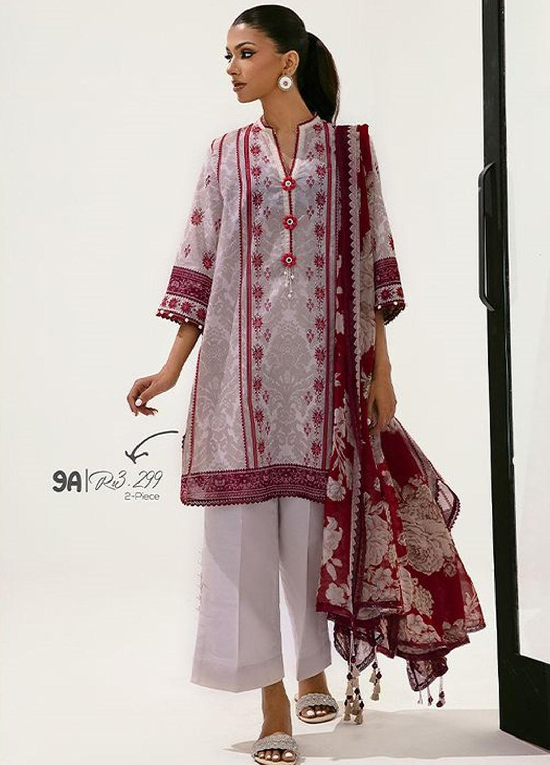 MAHAY by Sana Safinaz Embroidered Lawn Suits Unstitched 2 Piece SS23MH D-9A - Summer Collection