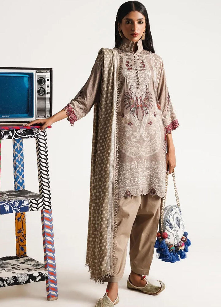 Mahay By Sana Safinaz Embroidered Linen Suits Unstitched 3 Piece SS23MHW 10A - Winter Collection