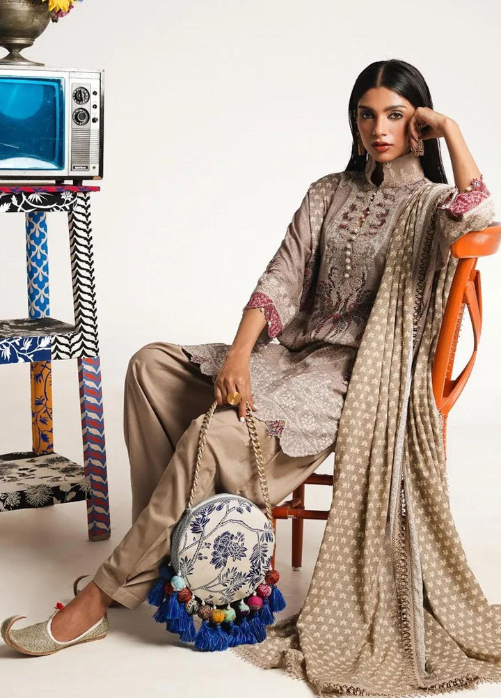 Mahay By Sana Safinaz Embroidered Linen Suits Unstitched 3 Piece SS23MHW 10A - Winter Collection