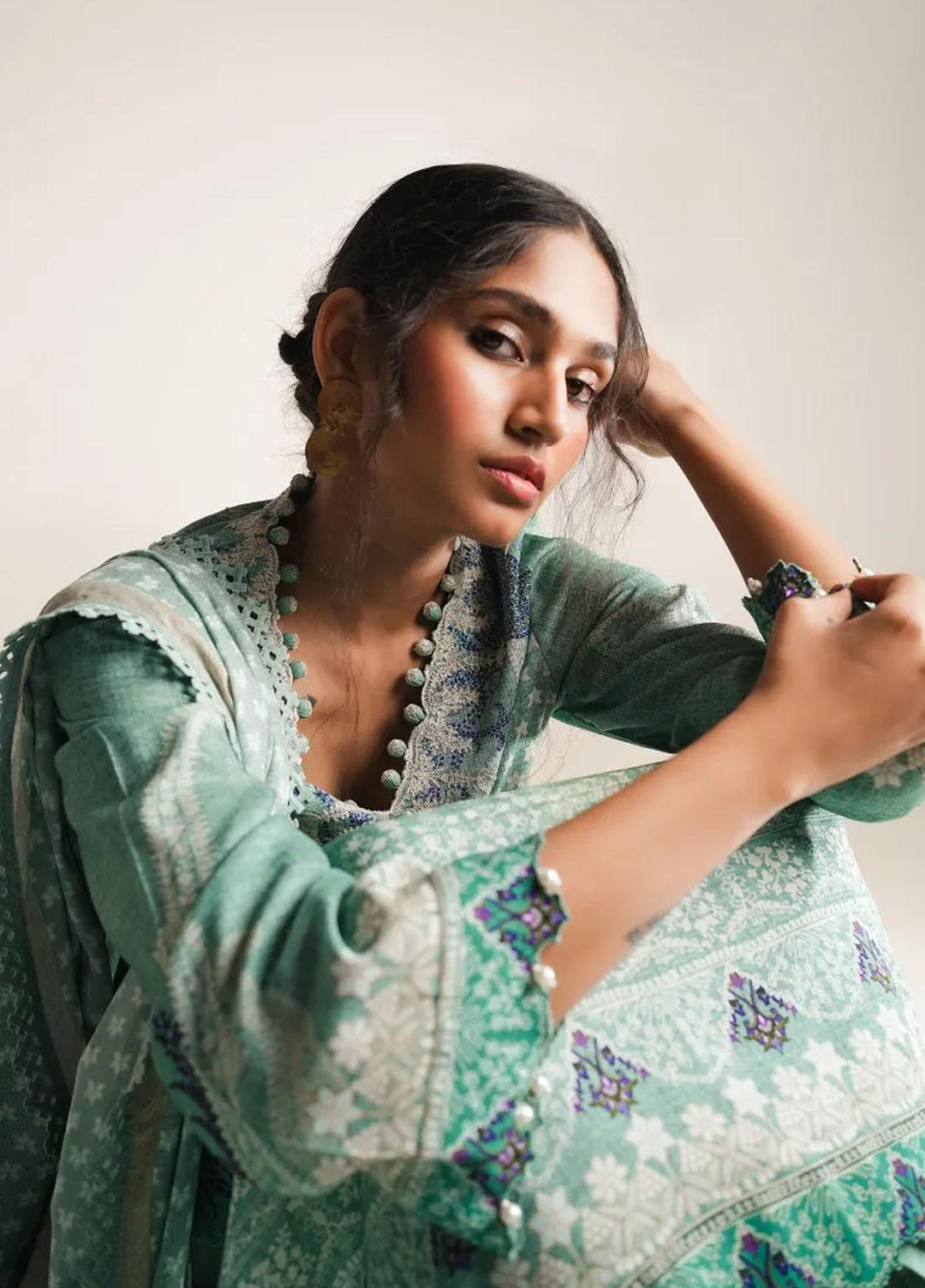 Mahay By Sana Safinaz Embroidered Linen Suits Unstitched 3 Piece SS23MHW 10B - Winter Collection