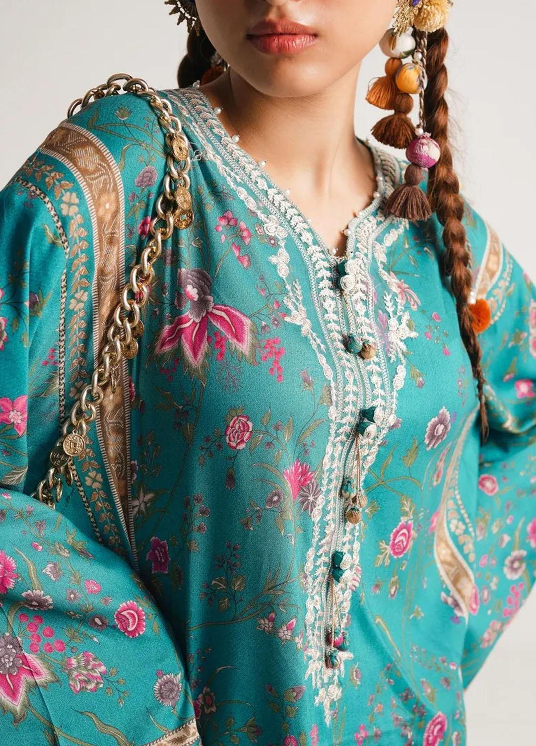 Mahay By Sana Safinaz Embroidered Linen Suits Unstitched 2 Piece SS23MHW 11B - Winter Collection