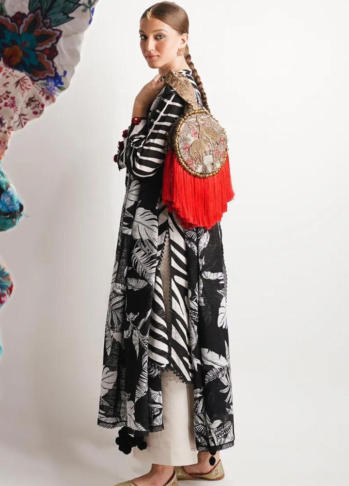 Mahay By Sana Safinaz Printed Slub Suits Unstitched 2 Piece SS23MHW 12A - Winter Collection