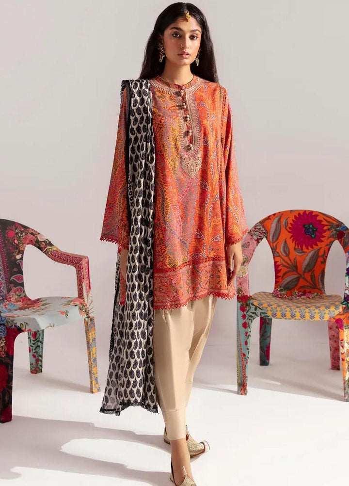 Mahay By Sana Safinaz Embroidered Linen Suits Unstitched 2 Piece SS23MHW 14A - Winter Collection