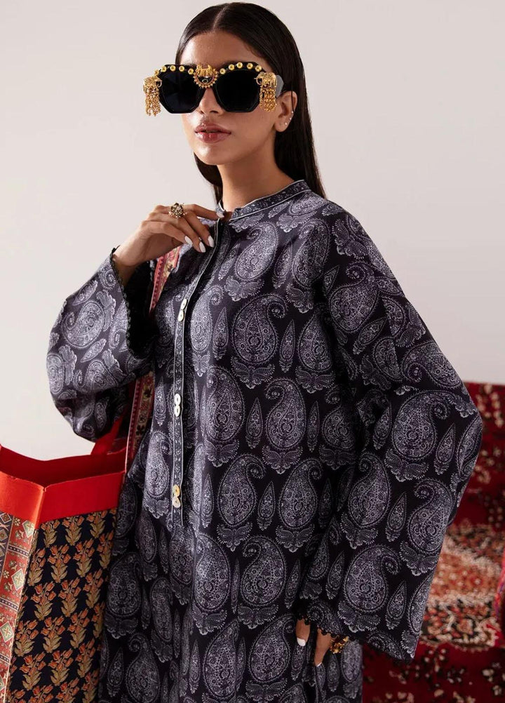 Mahay By Sana Safinaz Printed Slub Suits Unstitched 2 Piece SS23MHW 16A - Winter Collection