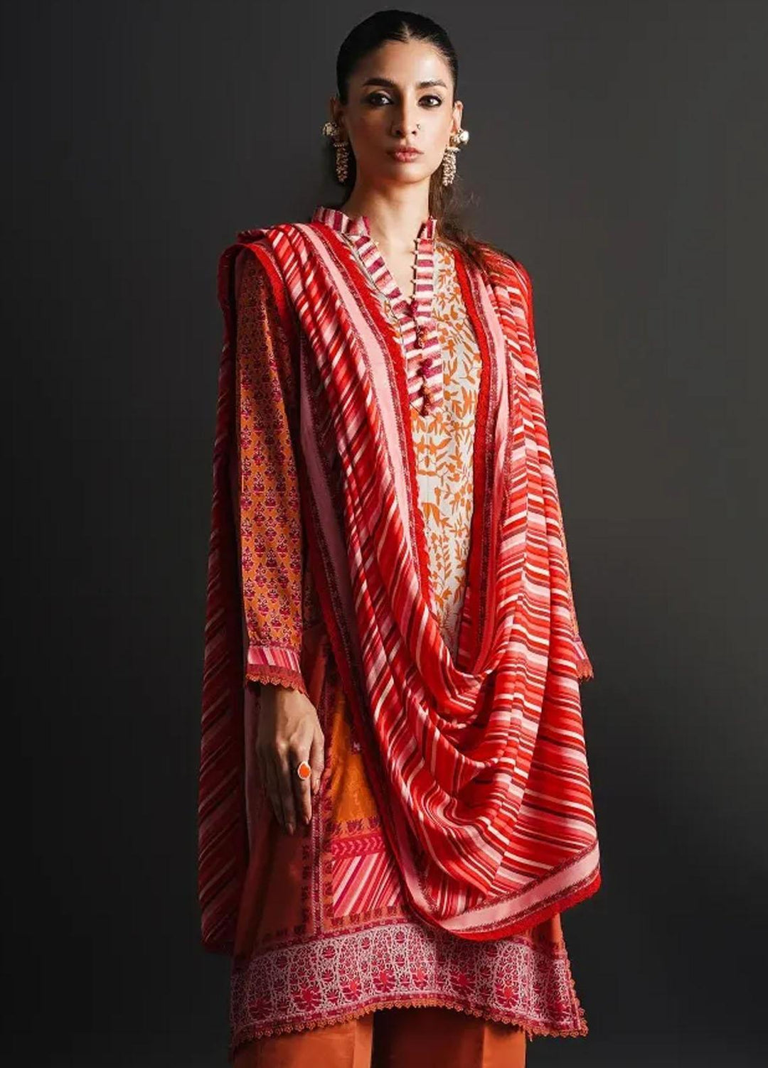 Mahay By Sana Safinaz Embroidered Linen Suits Unstitched 2 Piece SS23MHW 18A - Winter Collection