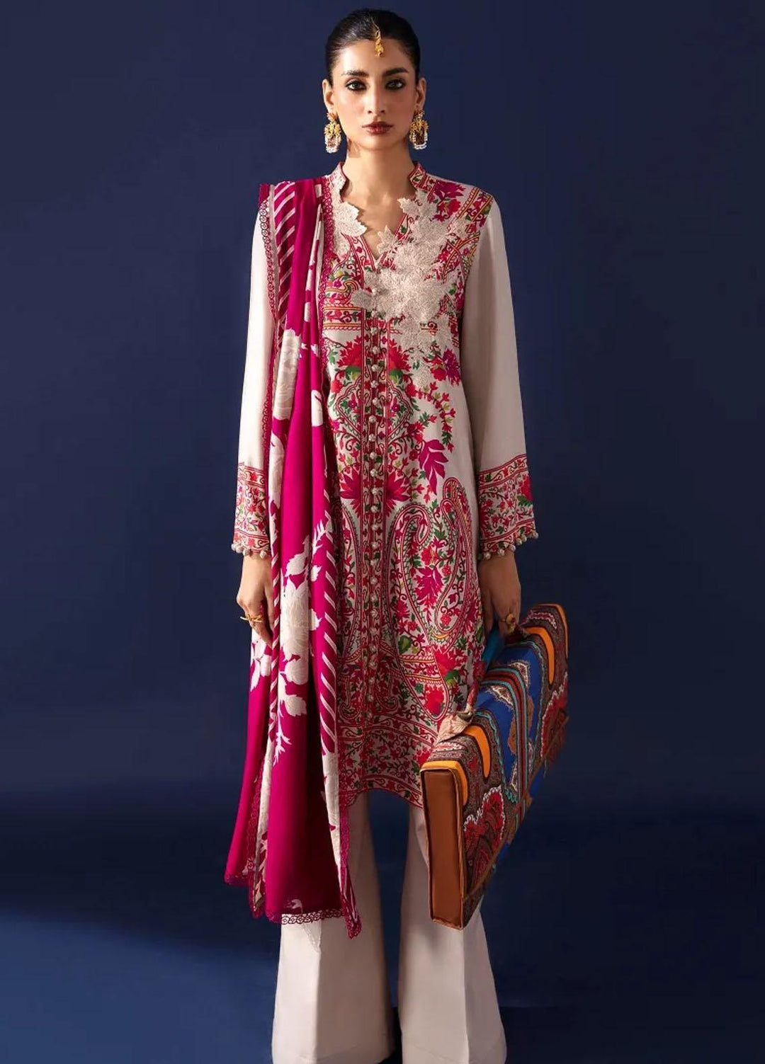 Mahay By Sana Safinaz Embroidered Linen Suits Unstitched 2 Piece SS23MHW 19A - Winter Collection