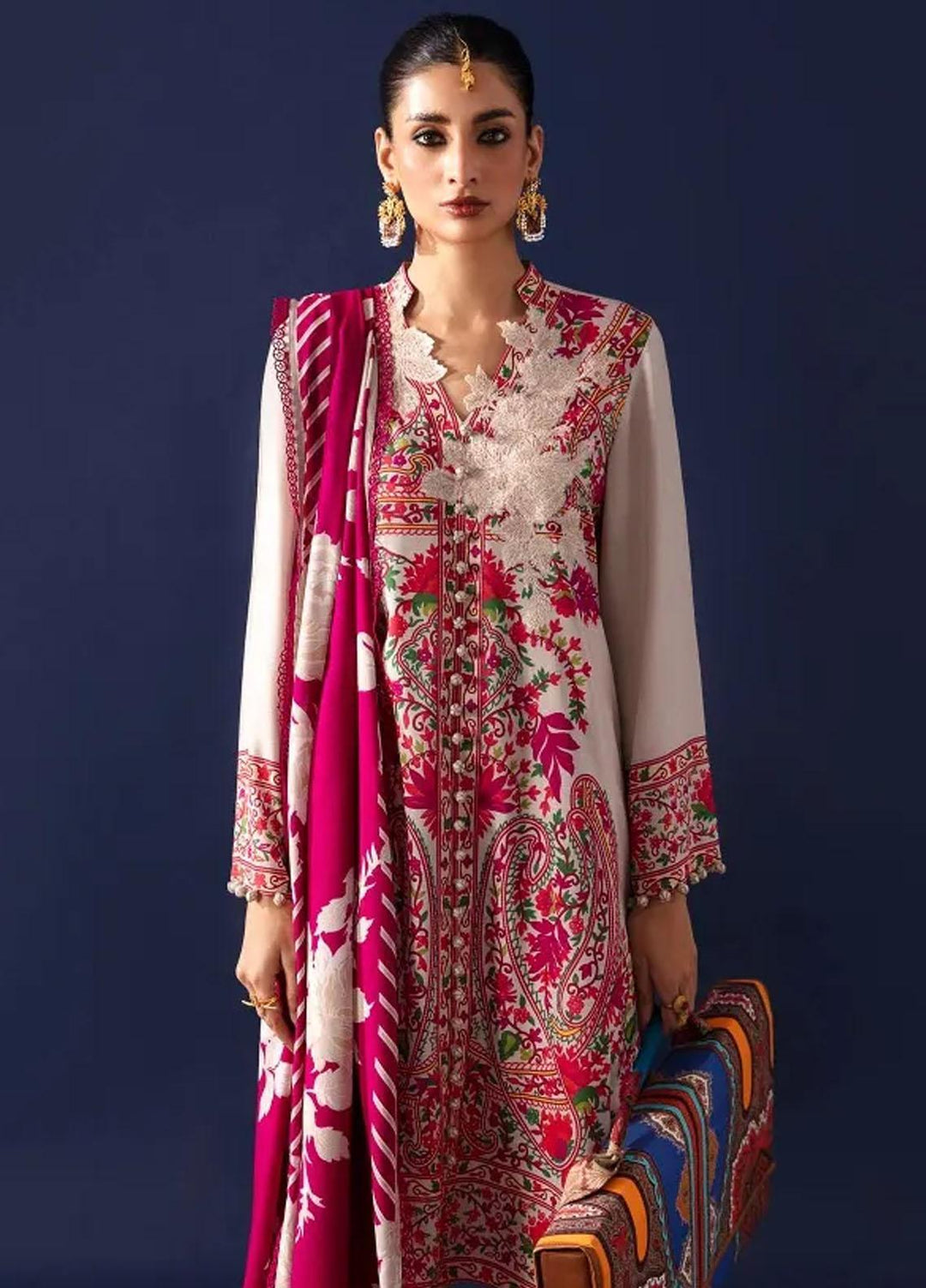 Mahay By Sana Safinaz Embroidered Linen Suits Unstitched 2 Piece SS23MHW 19A - Winter Collection