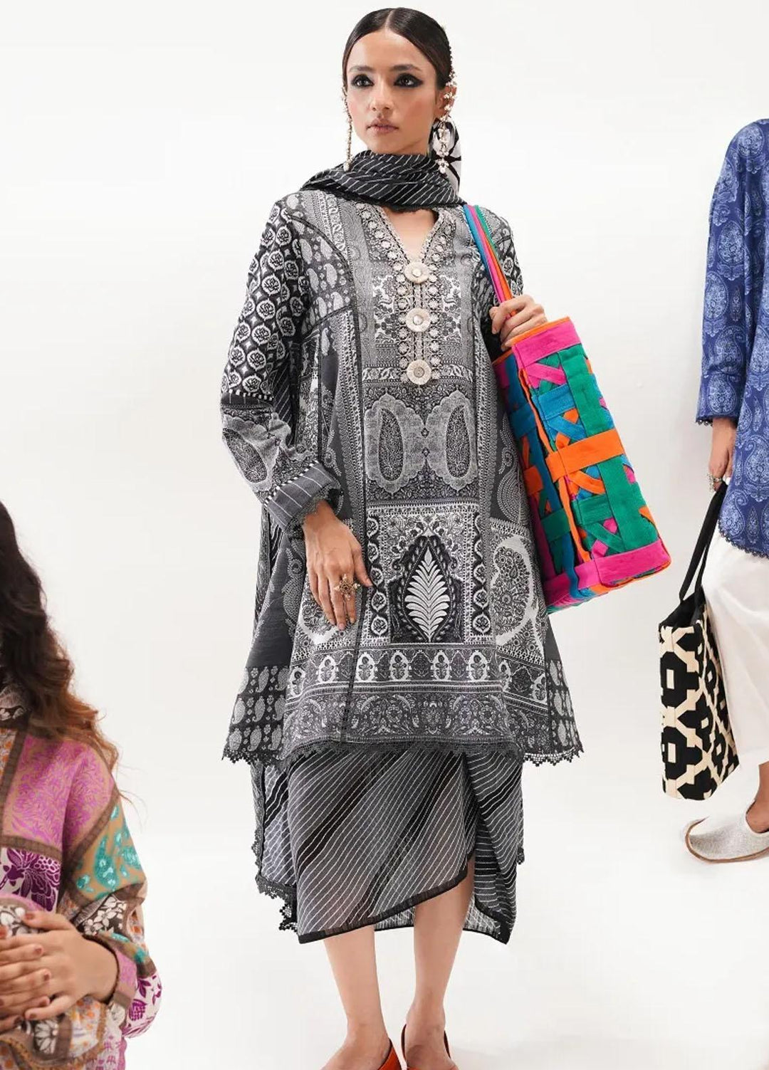 Mahay By Sana Safinaz Embroidered Slub Suits Unstitched 2 Piece SS23MHW 1A - Winter Collection