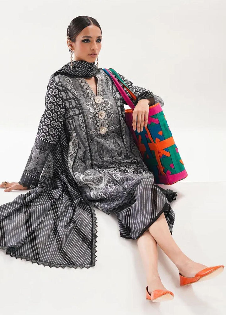 Mahay By Sana Safinaz Embroidered Slub Suits Unstitched 2 Piece SS23MHW 1A - Winter Collection