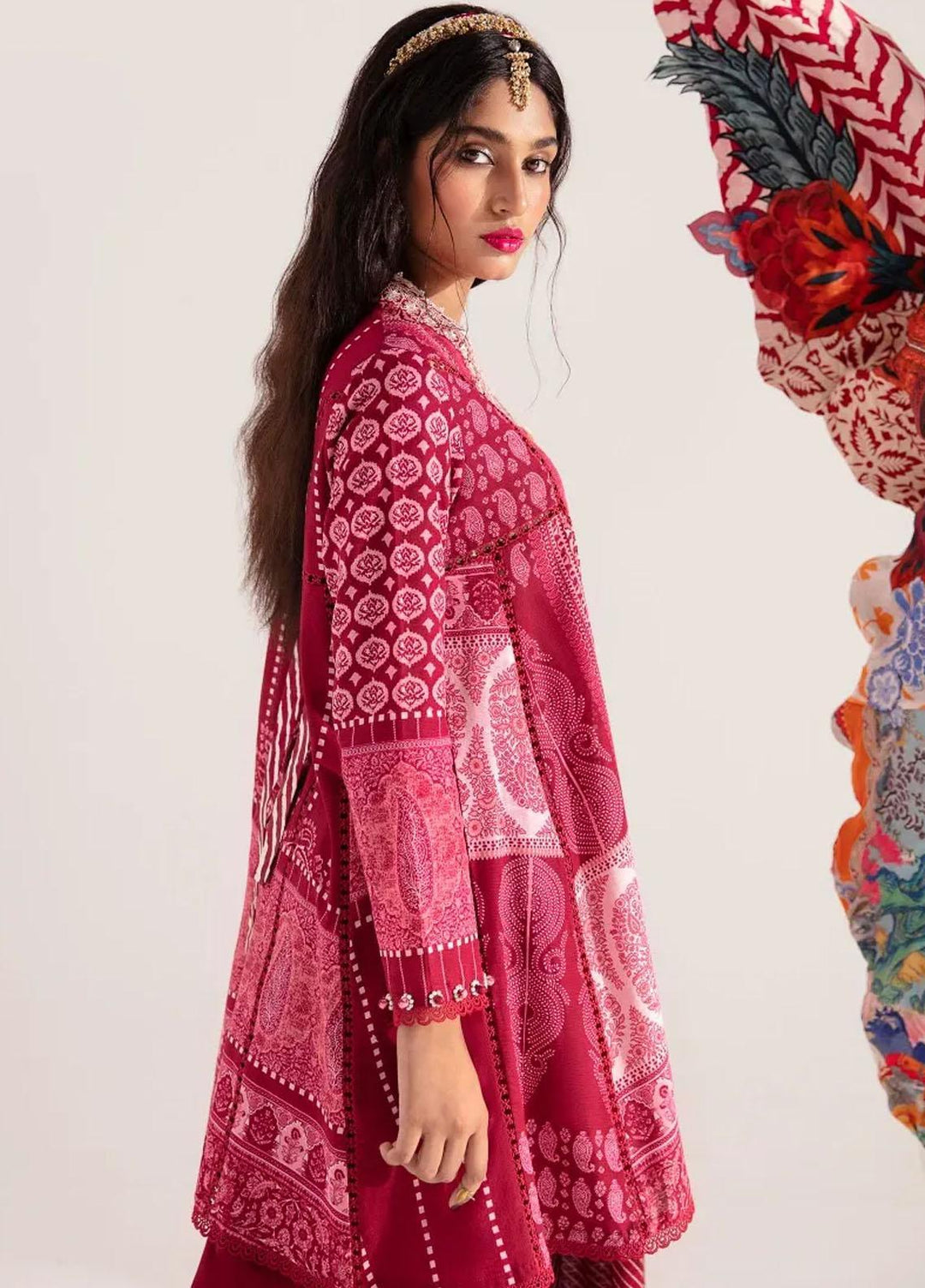 Mahay By Sana Safinaz Embroidered Slub Suits Unstitched 2 Piece SS23MHW 1B - Winter Collection