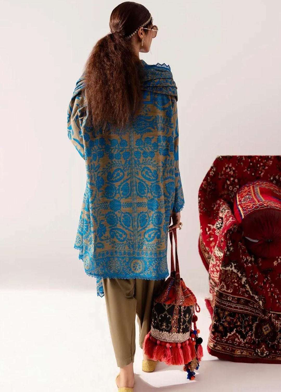 Mahay By Sana Safinaz Printed Slub Suits Unstitched 2 Piece SS23MHW 20B - Winter Collection