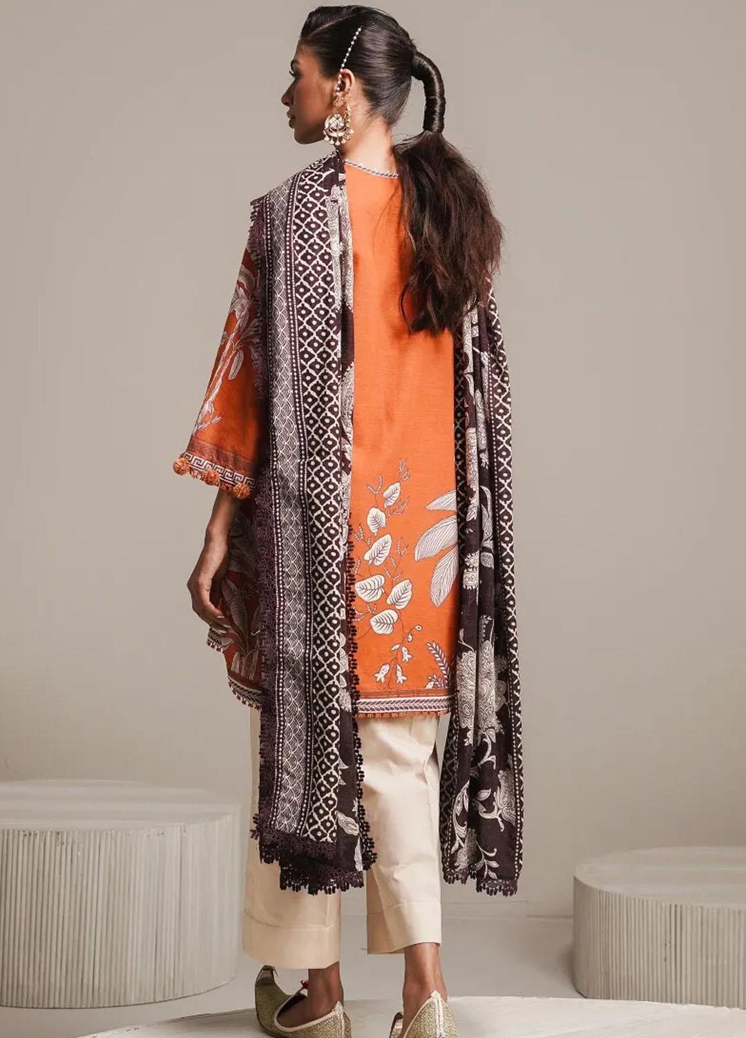 Mahay By Sana Safinaz Printed Slub Suits Unstitched 2 Piece SS23MHW 22A - Winter Collection