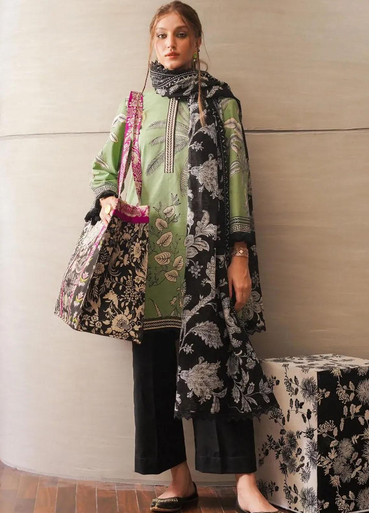 Mahay By Sana Safinaz Printed Slub Suits Unstitched 2 Piece SS23MHW 22B - Winter Collection