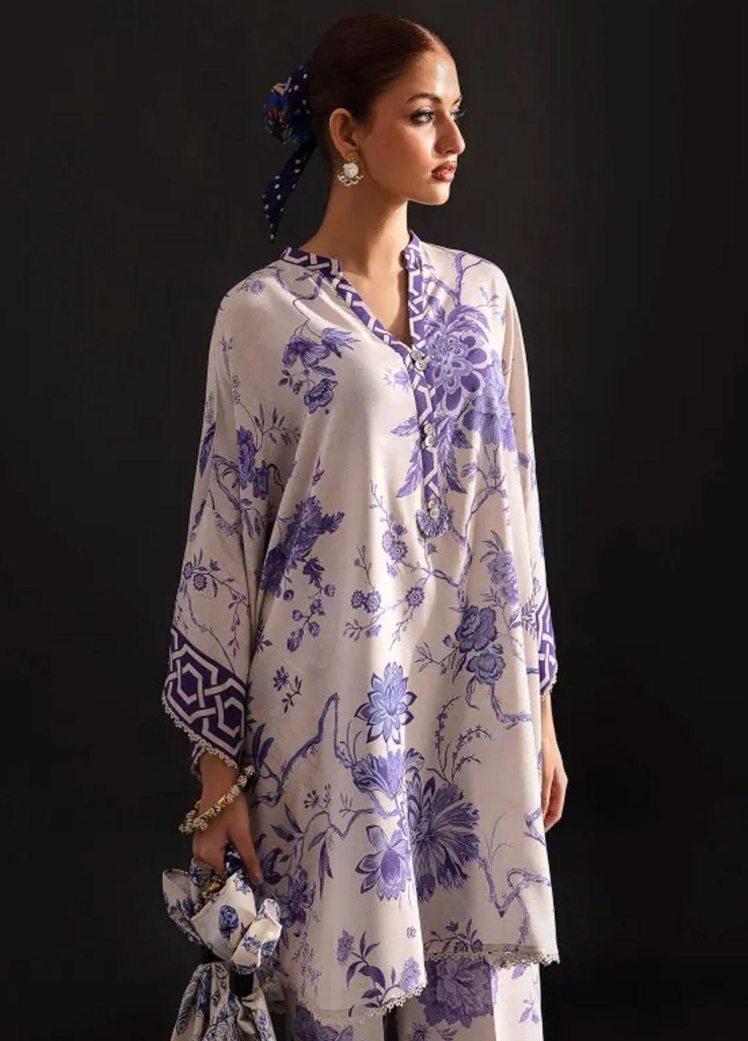 Mahay By Sana Safinaz Embroidered Linen Suits Unstitched 2 Piece SS23MHW 23B - Winter Collection