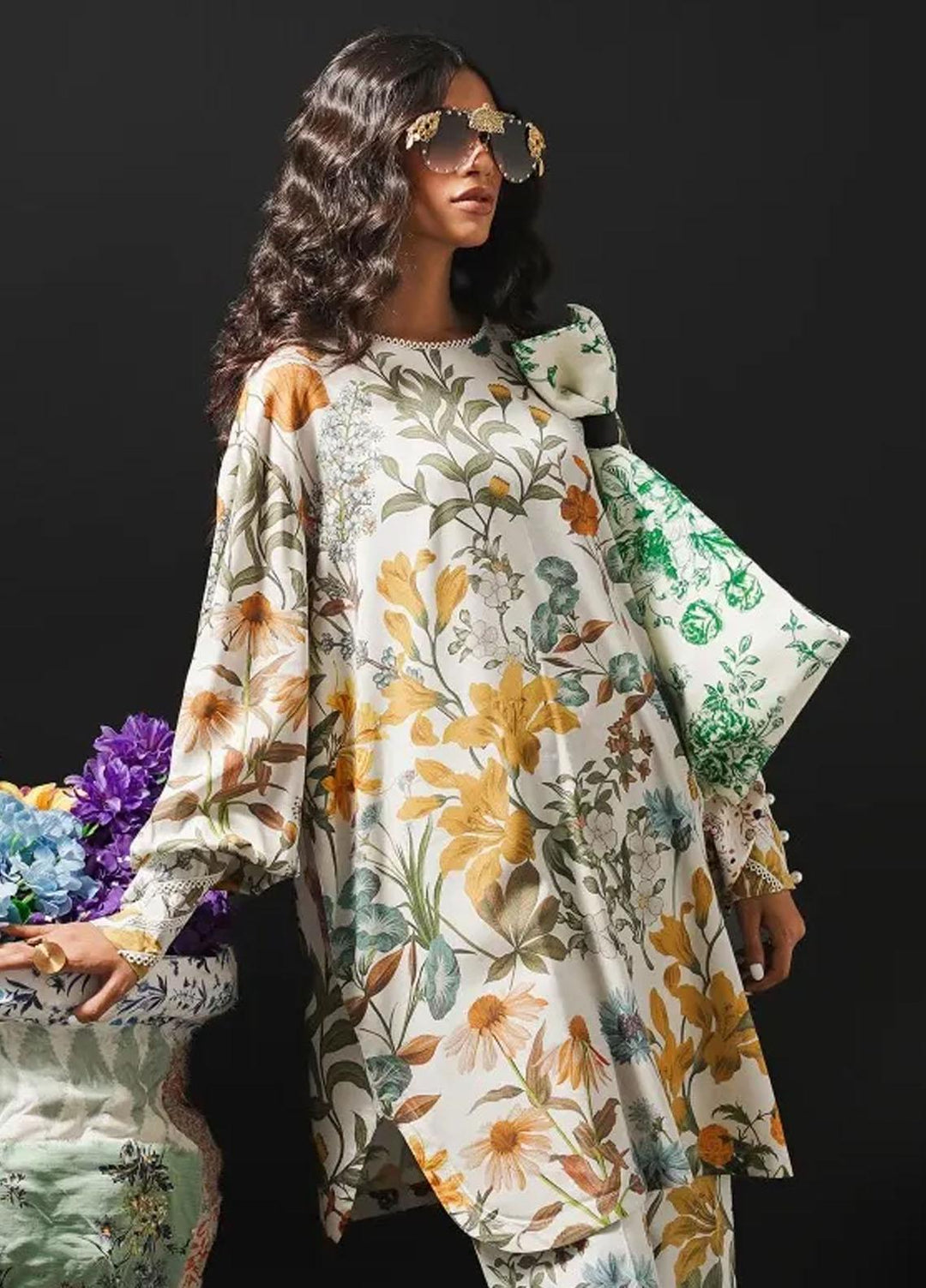 Mahay By Sana Safinaz Printed Linen Suits Unstitched 2 Piece SS23MHW 24A - Winter Collection