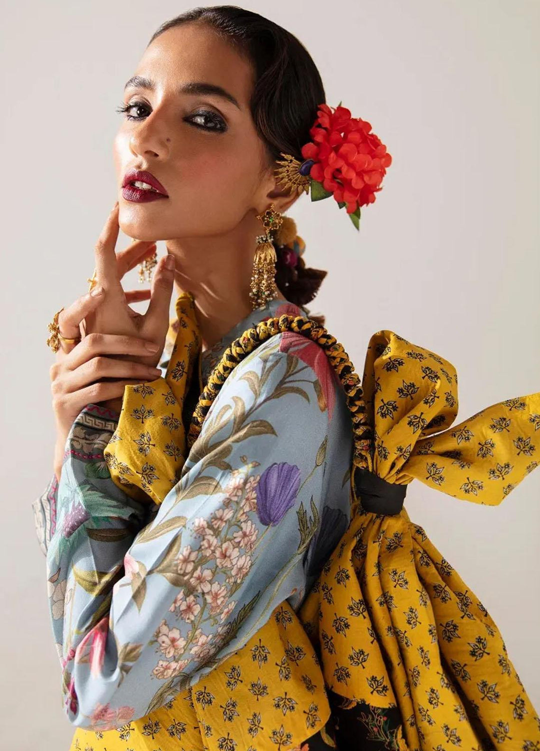 Mahay By Sana Safinaz Printed Linen Suits Unstitched 2 Piece SS23MHW 24B - Winter Collection