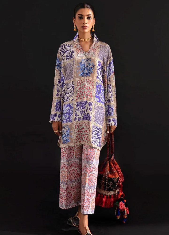 Mahay By Sana Safinaz Printed Linen Suits Unstitched 2 Piece SS23MHW 25B - Winter Collection