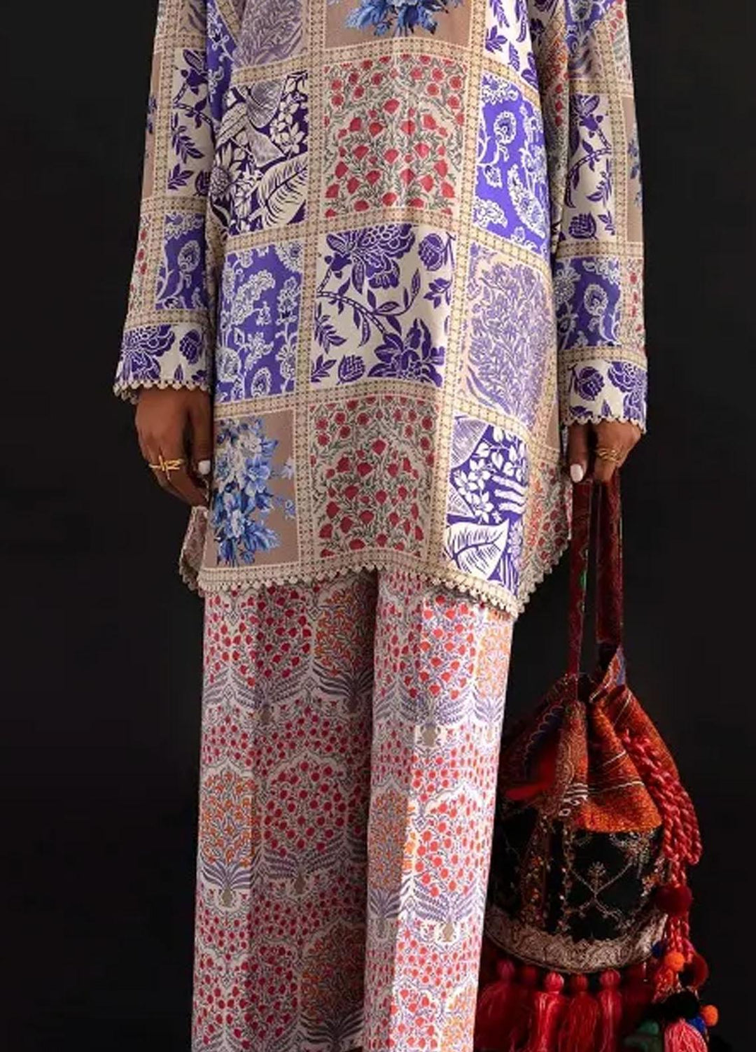 Mahay By Sana Safinaz Printed Linen Suits Unstitched 2 Piece SS23MHW 25B - Winter Collection