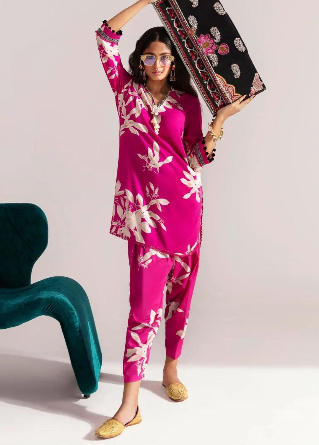 Mahay By Sana Safinaz Printed Linen Suits Unstitched 2 Piece SS23MHW 26A - Winter Collection