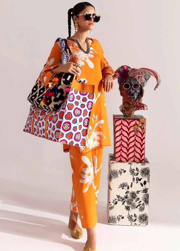 Mahay By Sana Safinaz Printed Linen Suits Unstitched 2 Piece SS23MHW 26B - Winter Collection