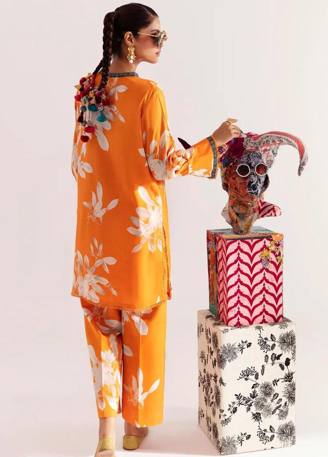 Mahay By Sana Safinaz Printed Linen Suits Unstitched 2 Piece SS23MHW 26B - Winter Collection