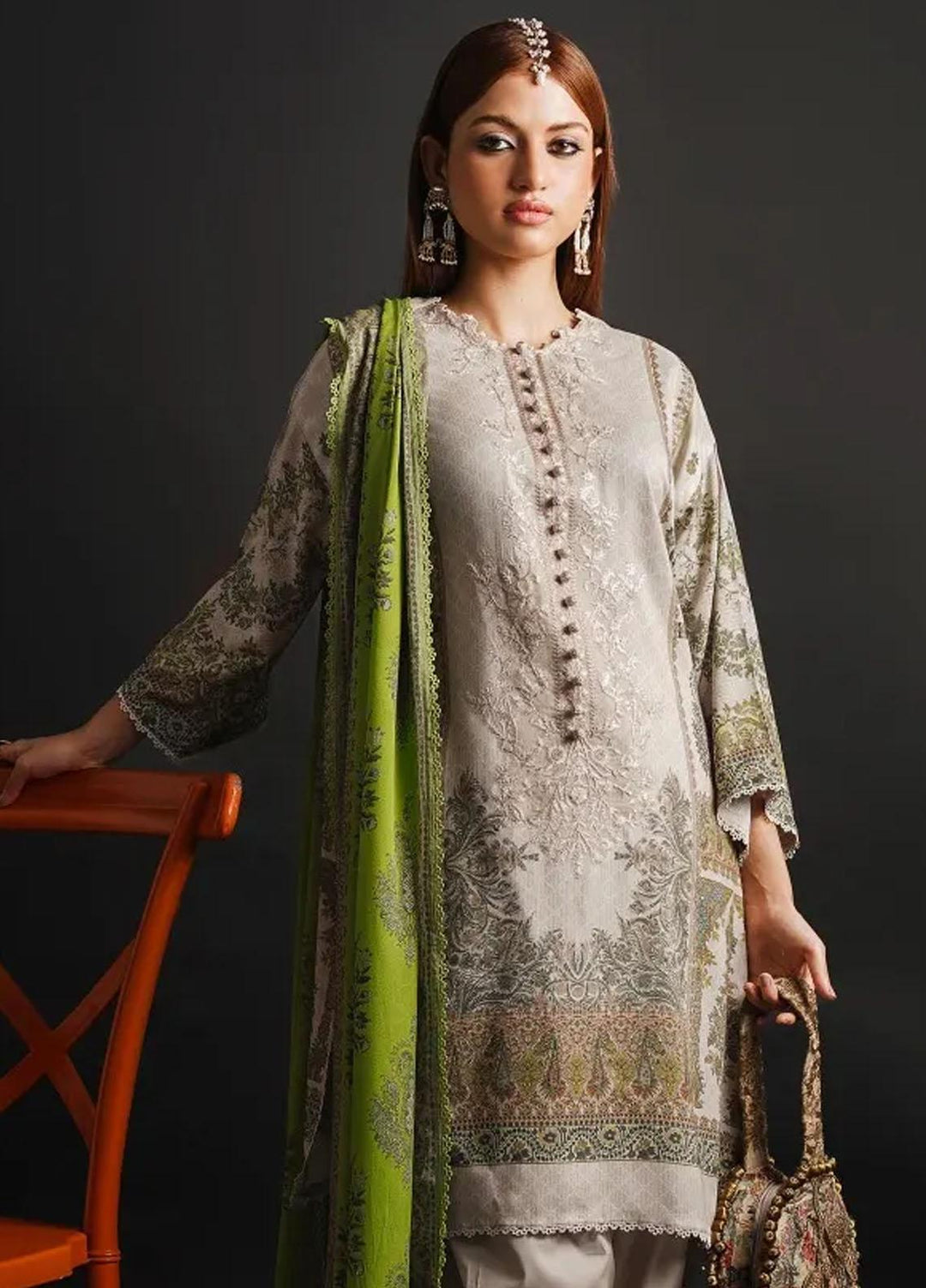 Mahay By Sana Safinaz Embroidered Linen Suits Unstitched 3 Piece SS23MHW 27B - Winter Collection