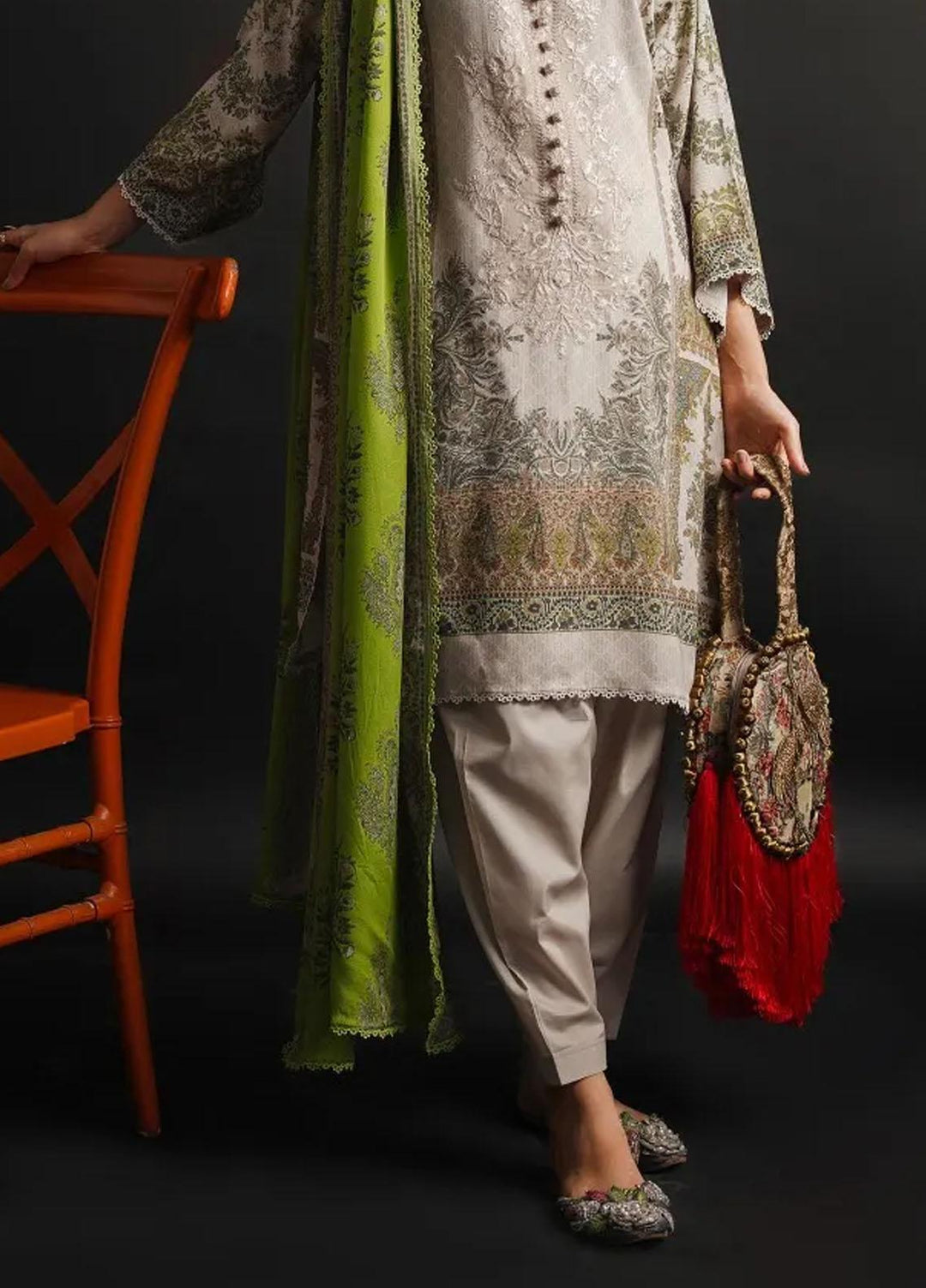 Mahay By Sana Safinaz Embroidered Linen Suits Unstitched 3 Piece SS23MHW 27B - Winter Collection