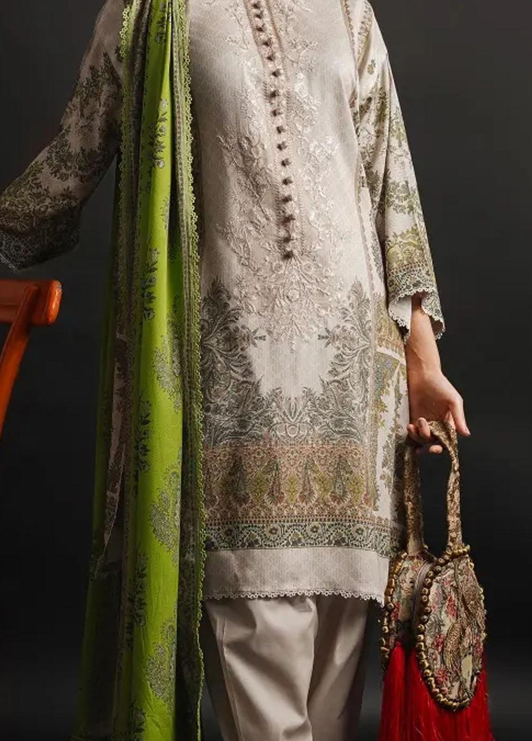 Mahay By Sana Safinaz Embroidered Linen Suits Unstitched 3 Piece SS23MHW 27B - Winter Collection