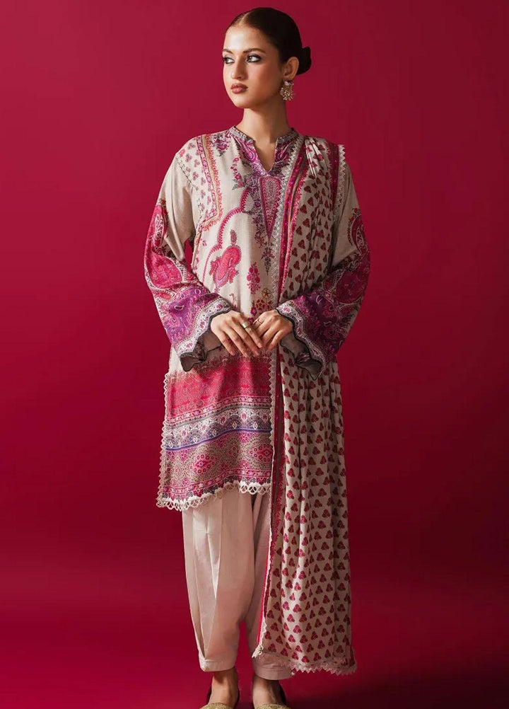 Mahay By Sana Safinaz Printed Linen Suits Unstitched 3 Piece SS23MHW 28A - Winter Collection