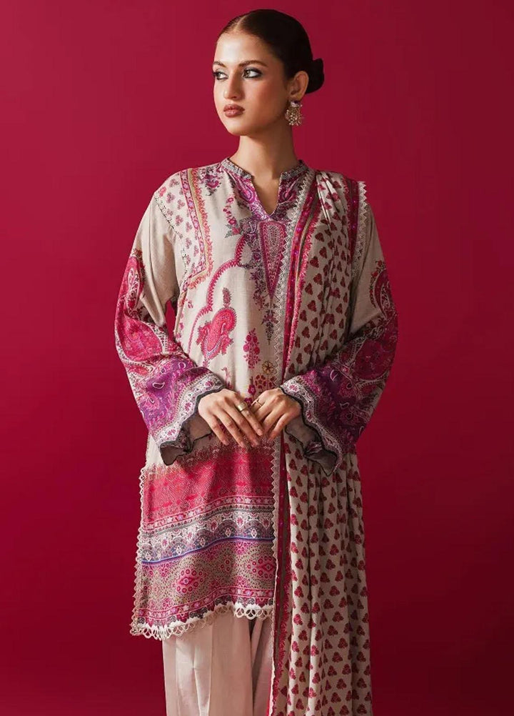 Mahay By Sana Safinaz Printed Linen Suits Unstitched 3 Piece SS23MHW 28A - Winter Collection