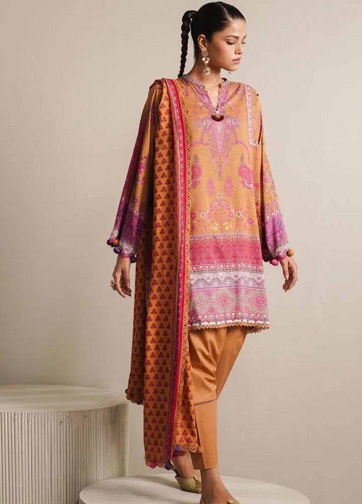 Mahay By Sana Safinaz Printed Linen Suits Unstitched 3 Piece SS23MHW 28B - Winter Collection