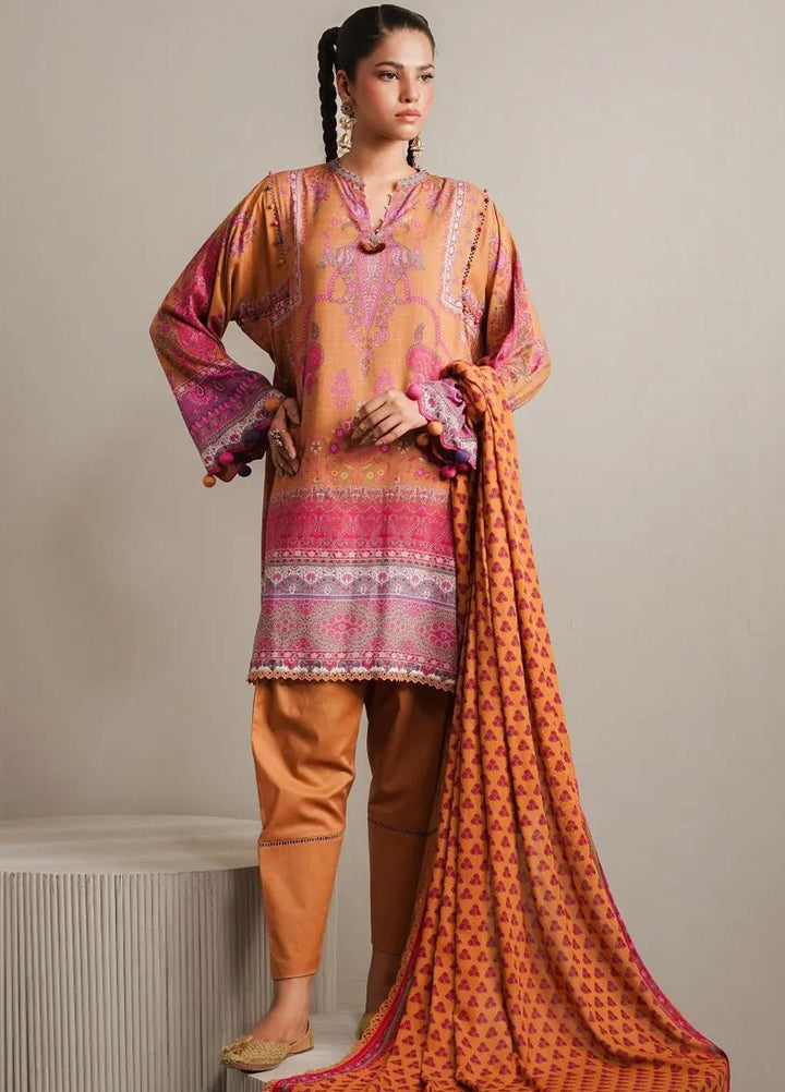 Mahay By Sana Safinaz Printed Linen Suits Unstitched 3 Piece SS23MHW 28B - Winter Collection