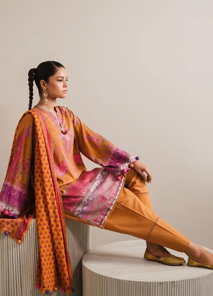 Mahay By Sana Safinaz Printed Linen Suits Unstitched 3 Piece SS23MHW 28B - Winter Collection