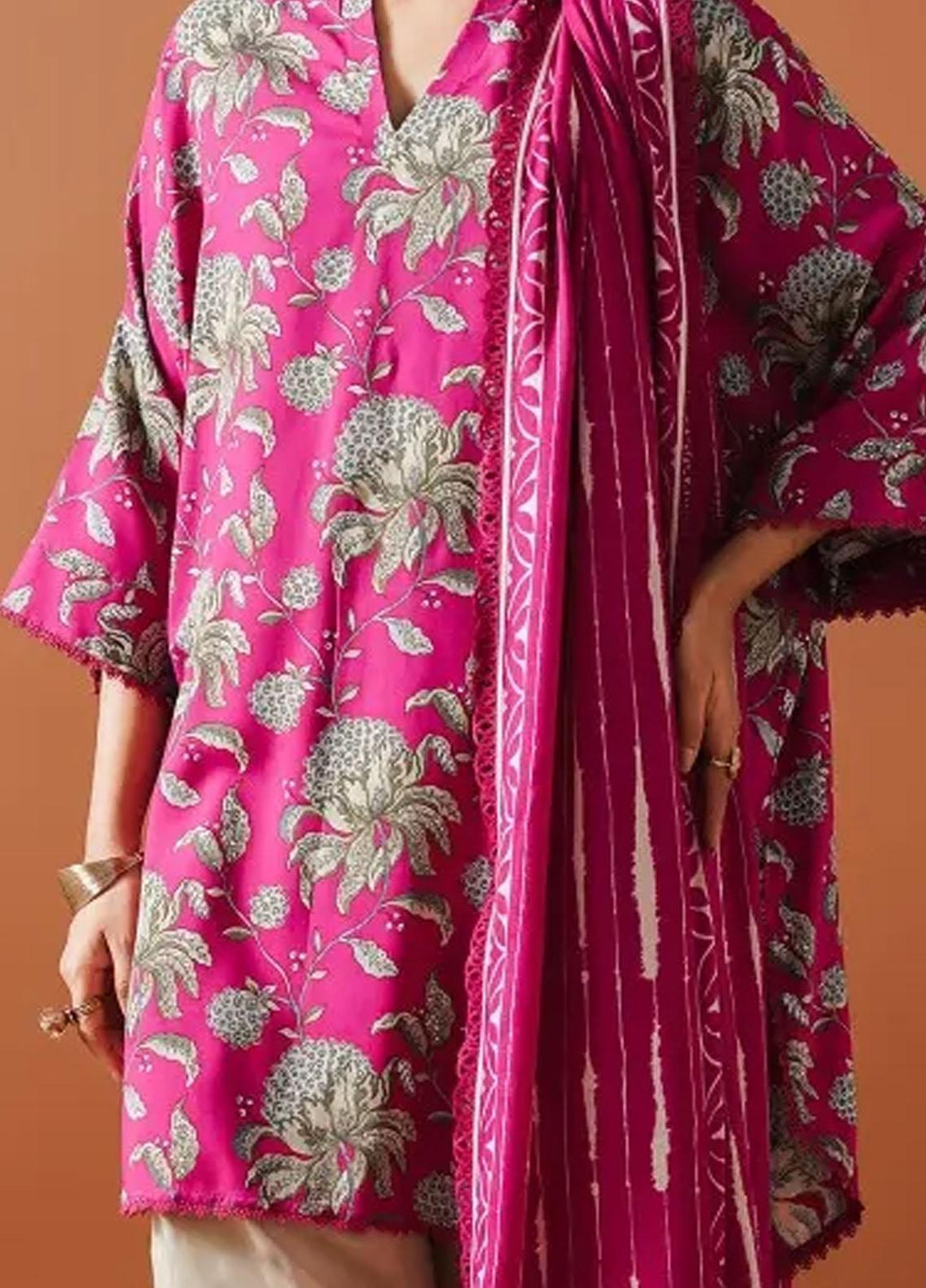 Mahay By Sana Safinaz Printed Linen Suits Unstitched 2 Piece SS23MHW 29A - Winter Collection