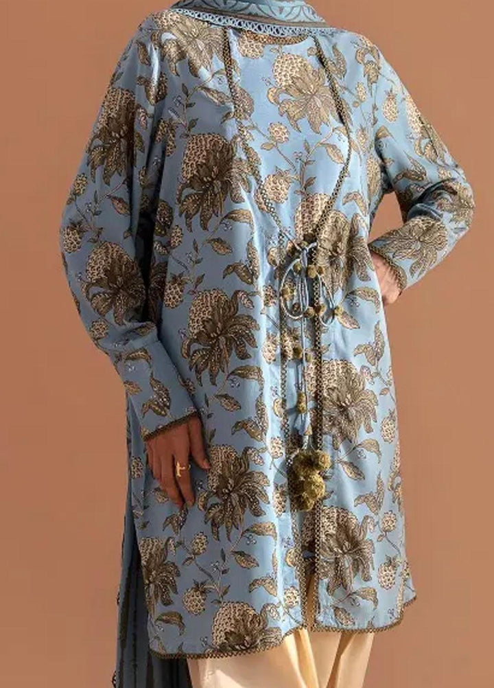 Mahay By Sana Safinaz Printed Linen Suits Unstitched 2 Piece SS23MHW 29B - Winter Collection