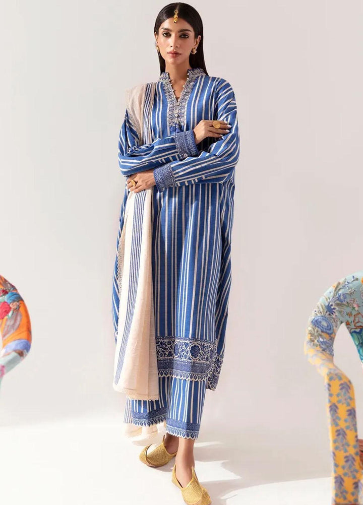 Mahay By Sana Safinaz Embroidered Slub Suits Unstitched 3 Piece SS23MHW 2A - Winter Collection